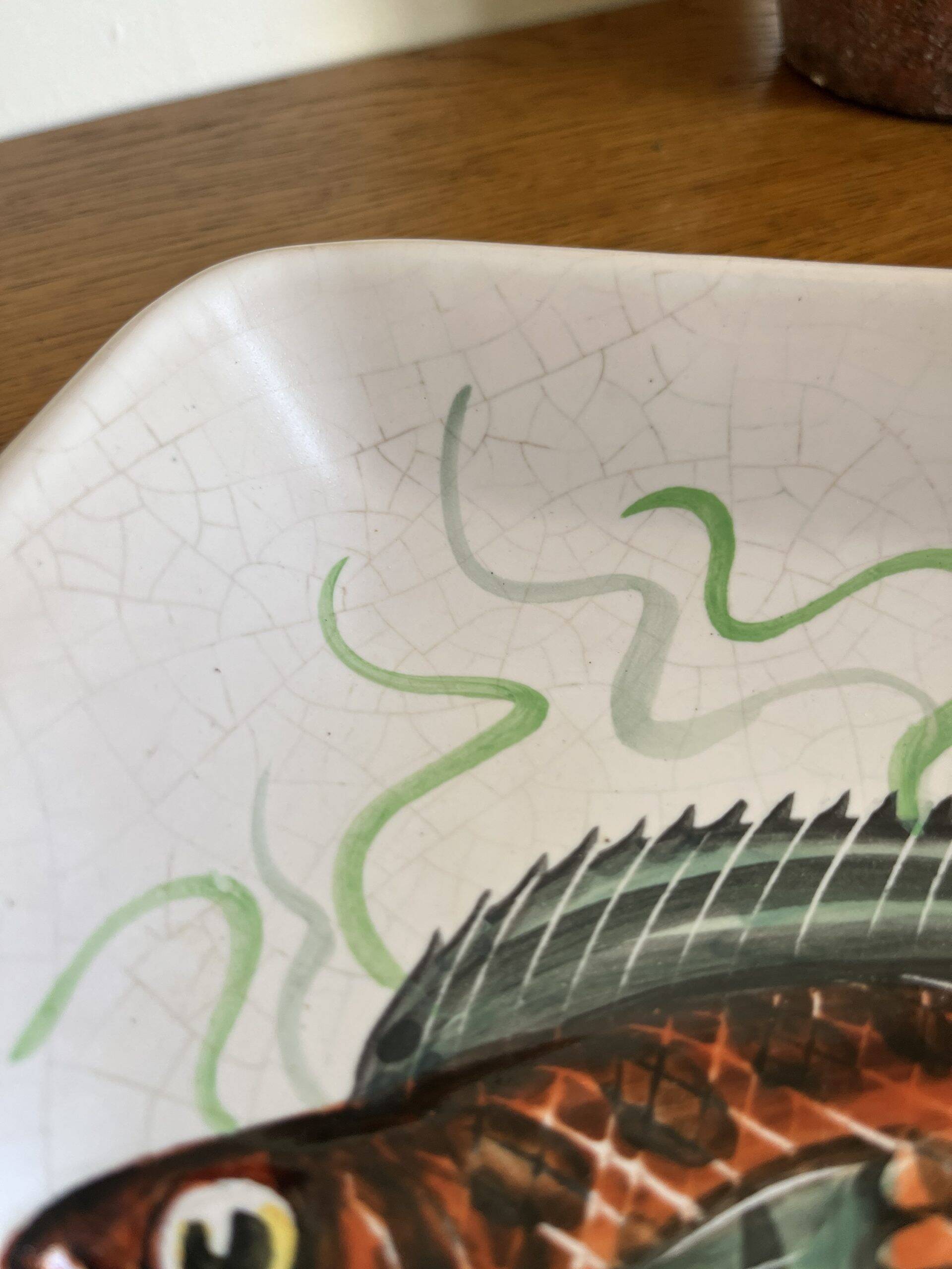 Vallauris MidCentury ceramic fish dish