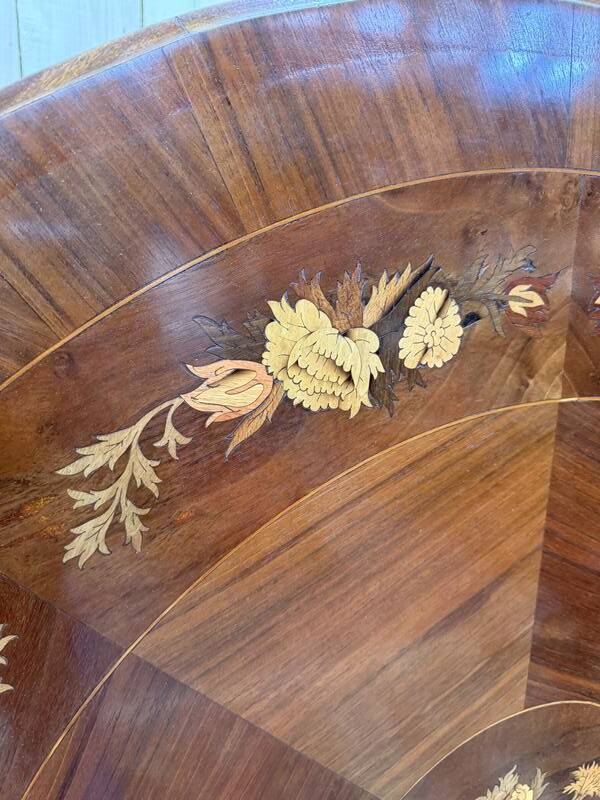 Table à manger - Guéridon basculant en marqueterie de style Napoléon III