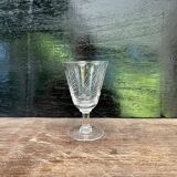 Chiseled crystal wine glasses