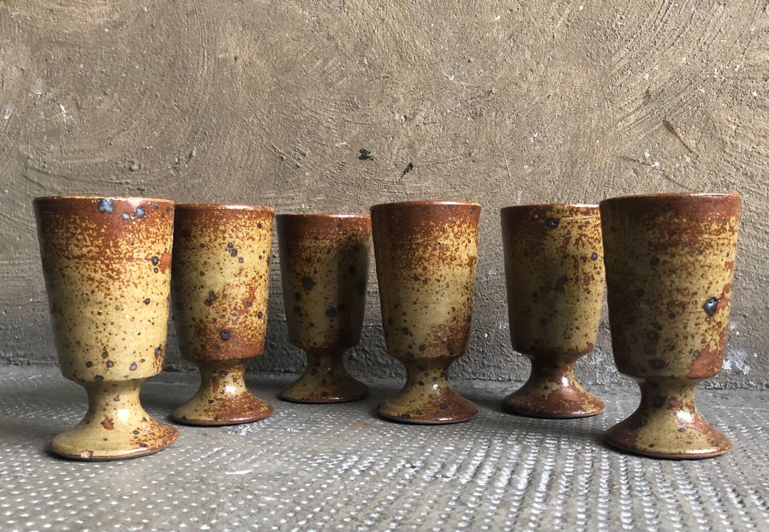 Mazagrans x6 vintage Sandstone Pyrite