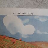 School poster 50s, Rossignol editions in winter and spring