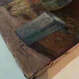 Tableau HST "Still Life with Peaches and Jug" 19th century signed