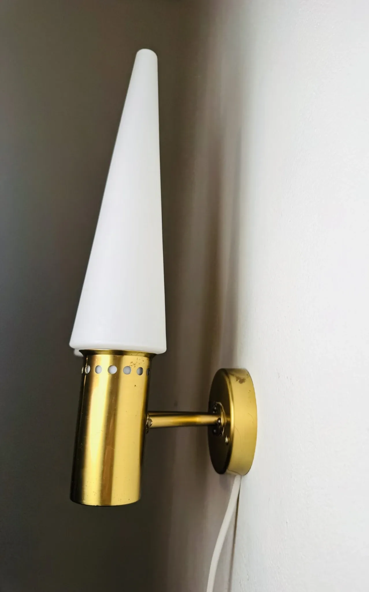 Brass Coloured Double Wall Lamp By Hans-Agne Jakobsson For Markaryd, Sweden, 1960'S