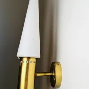 Brass Coloured Double Wall Lamp By Hans-Agne Jakobsson For Markaryd, Sweden, 1960'S