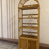 Rattan and wicker bamboo shelf