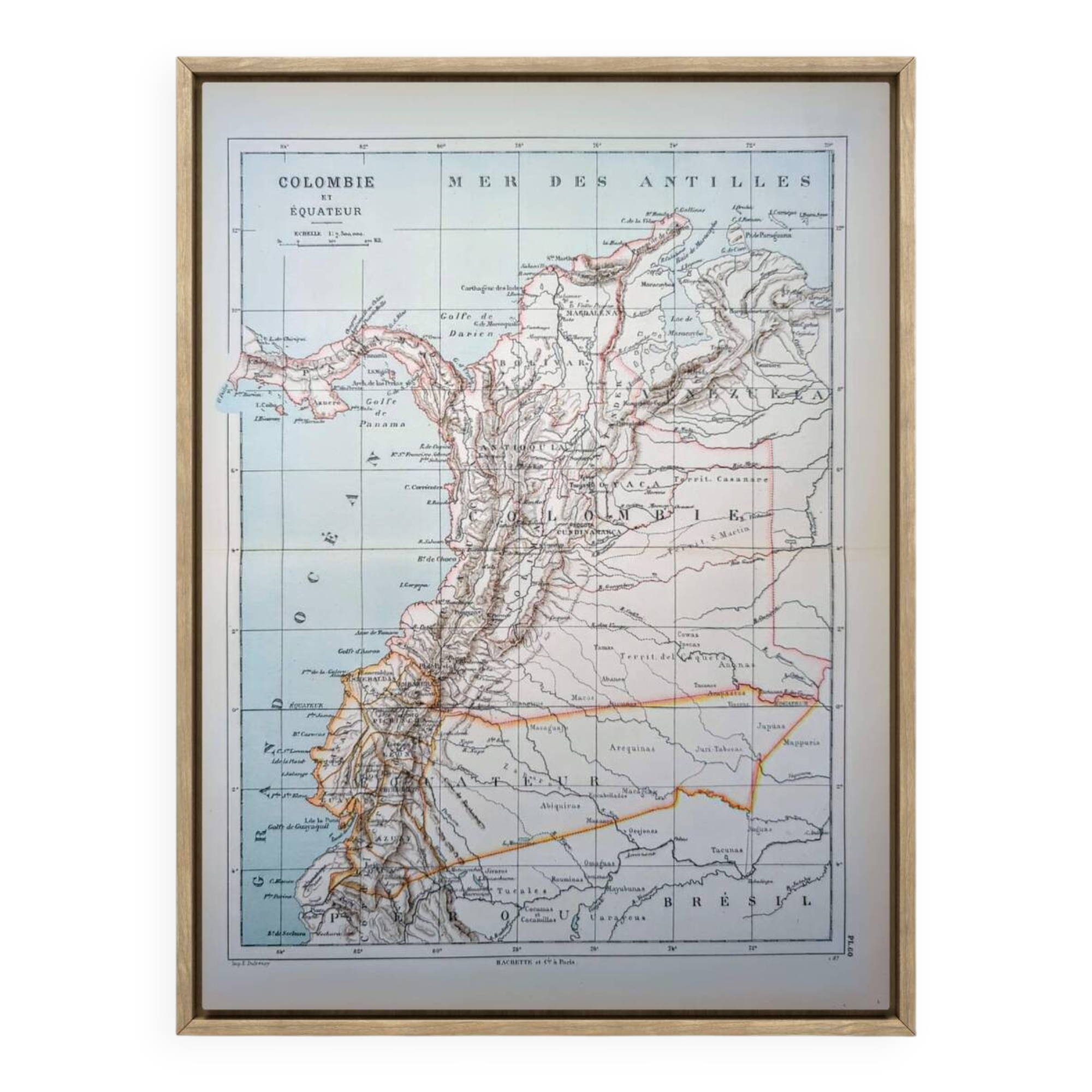 Printed in 1887, Colombia and Ecuador.