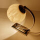 Table lamp art deco bauhaus, vintage 30s, opaline pink chrome
