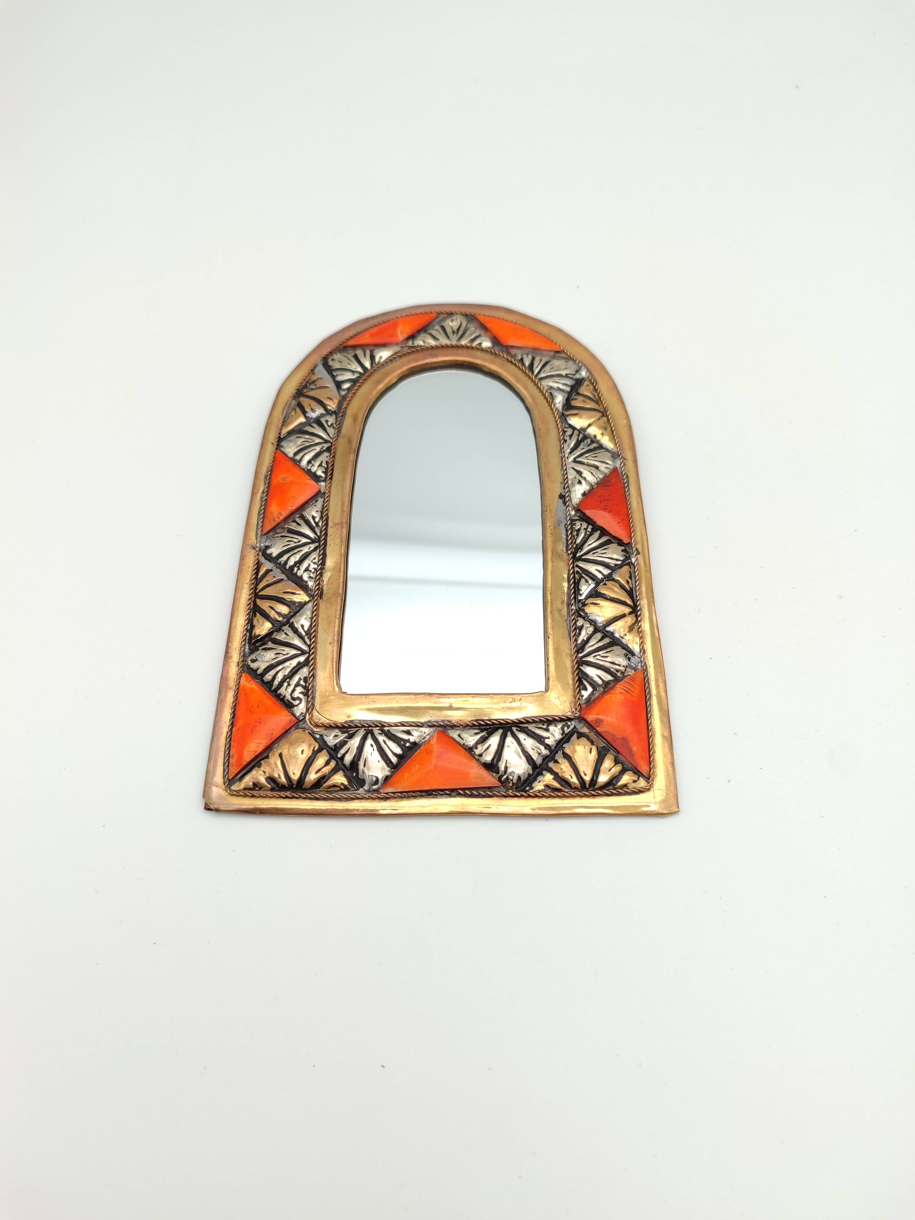 Set of 3 copper mirror wall decoration