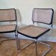 Pair of chairs designed Bauhaus style, 80s, made in Italy