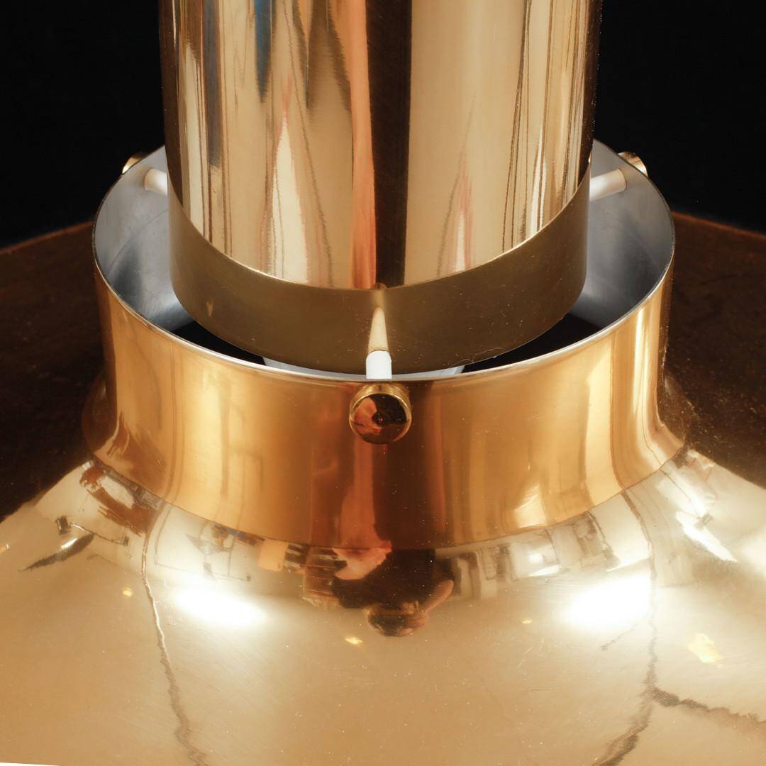 Scandinavian Modern Golden Pendant Lamp by PO Ström, 1970's