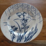 Ancien Plat de présentation Gien Terre de fer Modèle JACINTHE