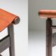 Zalszupin Jacaranda Dining Room Chairs with Saddle 1950 Cognac Leather Seats
