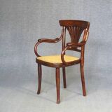 THONET children's armchair N°221, 1900, new canework