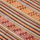 5x6 Vintage Red & Orange Striped Kilim Rug, 163x193Cm