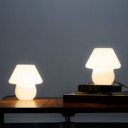 Set of 2 Mushroom Table Lamps by Venini for Mazzega, Italy, 1960s