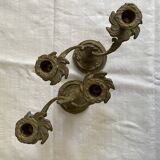 Bougeoirs 2 branches bronze