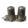 Silver-plated metal vine-shaped salt and pepper shakers