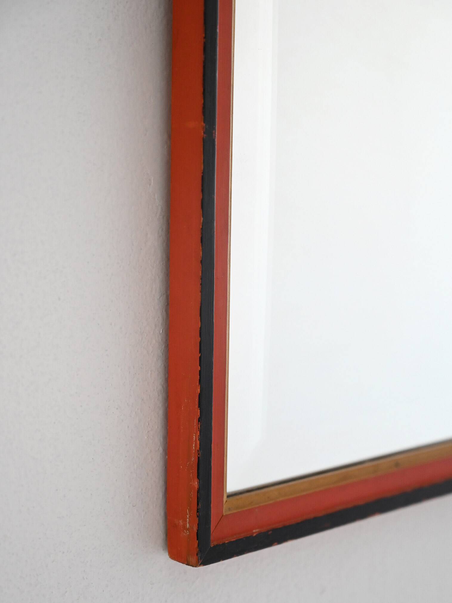 1930s Scandinavian Deco Painted Wood Mirror
