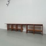 Pair of modernist pine wall shelves, circa 1970