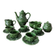 14-piece coffee/tea set – Barbotine "Chou" – Caldas da Rainha, Portugal