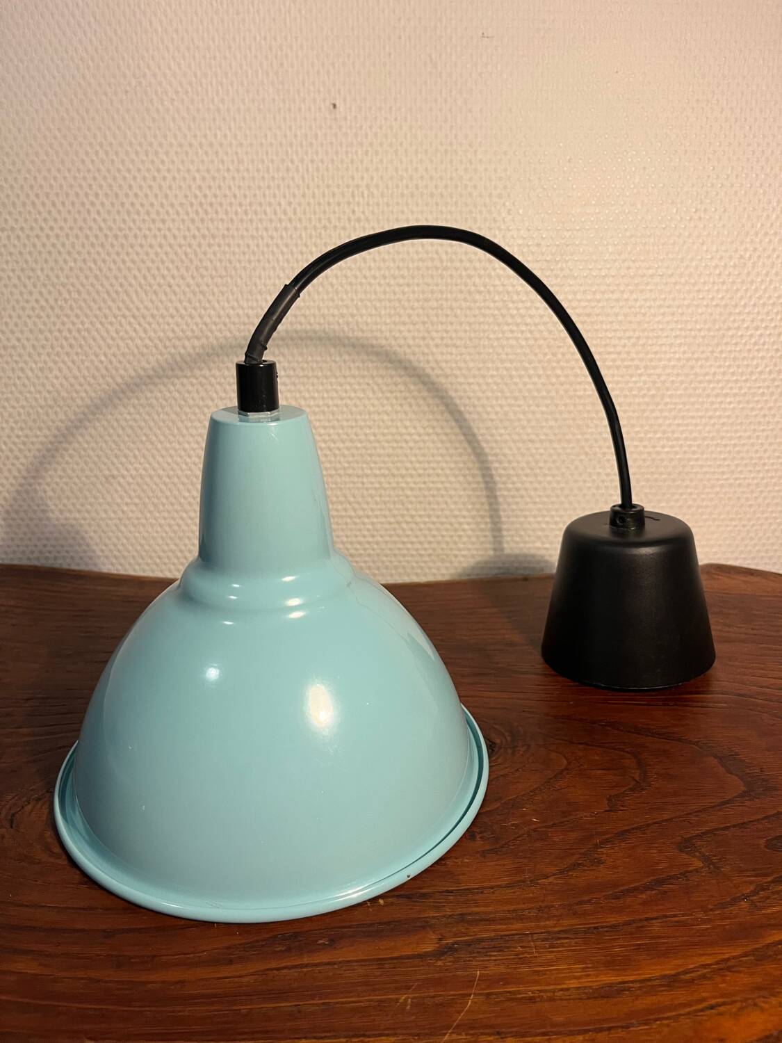 Pastel blue bell pendant light