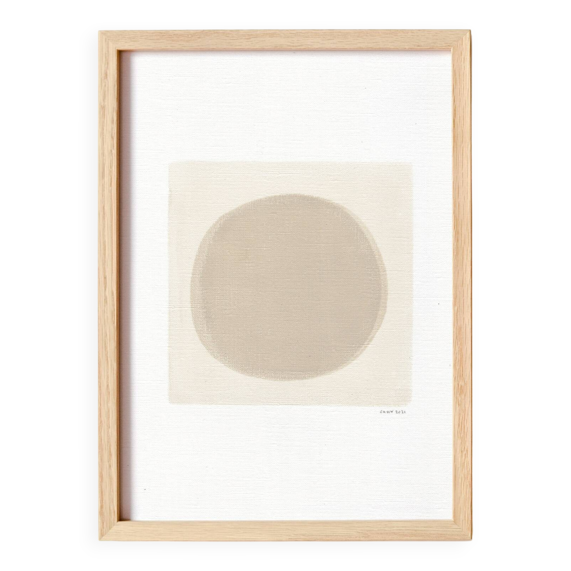 Abstract painting on paper signed Eawy.