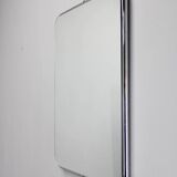 1980s Italian Rectangular Mirror in Tubular Chrome Plated Frame