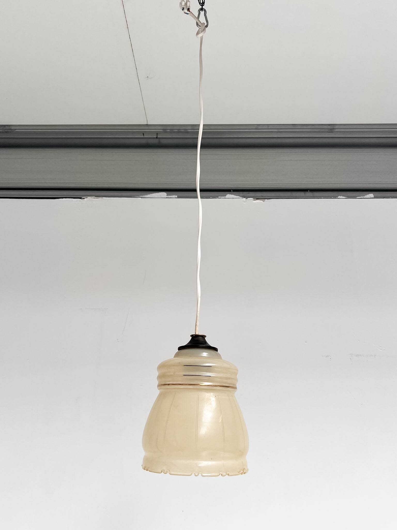 Lampe de plafond vintage nacrée, années 1960