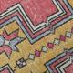 4x8 Pale Red Geometric Vintage Rug, 129x258Cm