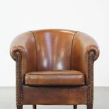 Sheep leather club armchair