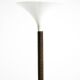 XL 70s Tulip floor lamp with a brown wicker frame and a plexiglass shade
