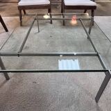 Poul Kjaerholm glass coffee table model PK61, Denmark 1960s