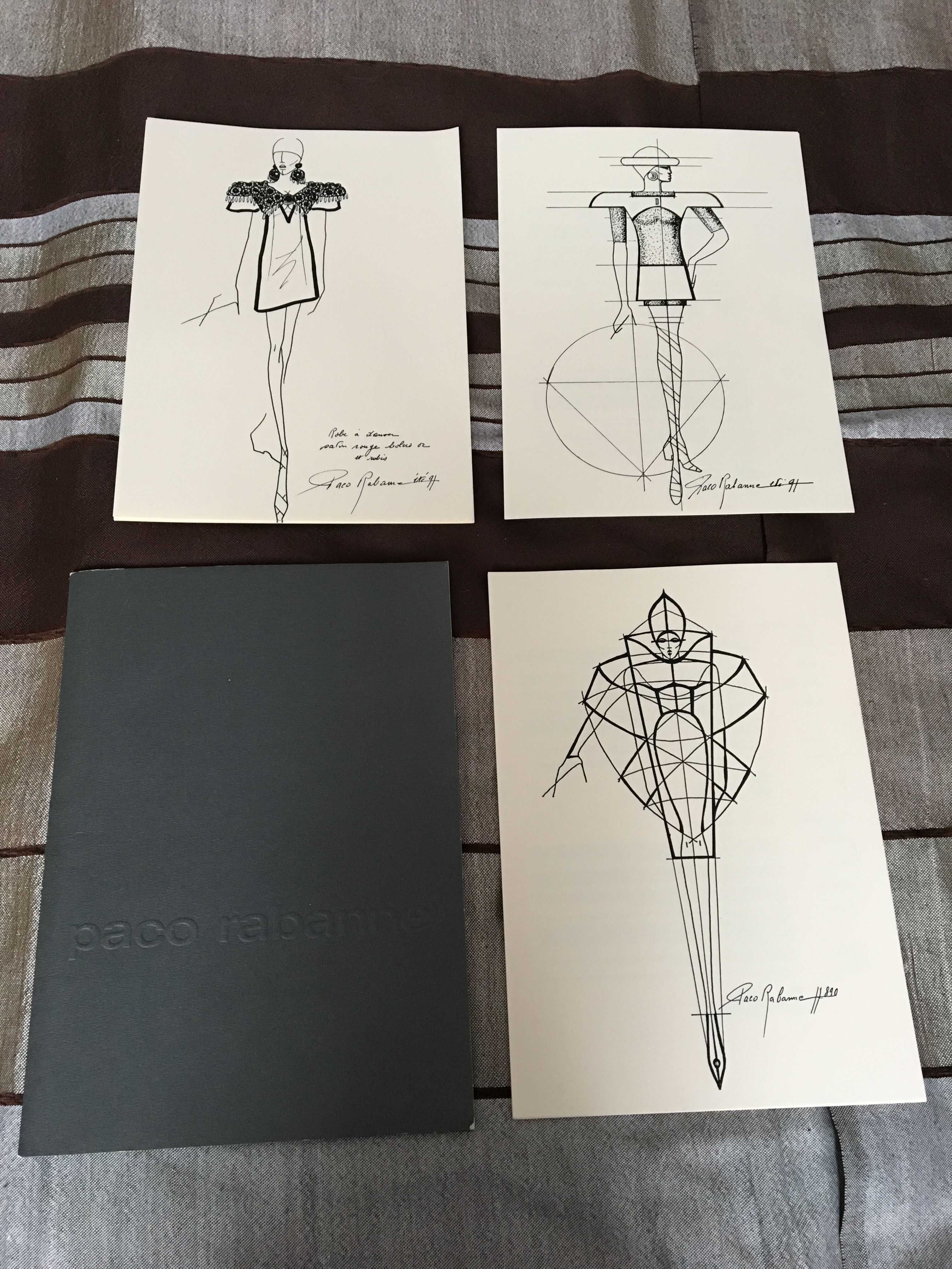 Nice press fashion illustration Paco Rabanne.  spring collection - summer 1995