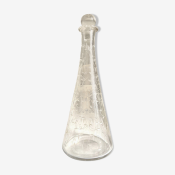 Saint Louis liqueur carafe in chiseled crystal