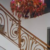 Very large multicolored crystal chandelier