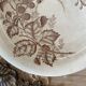Sepia ironware compote dish, antique fruit bowl.