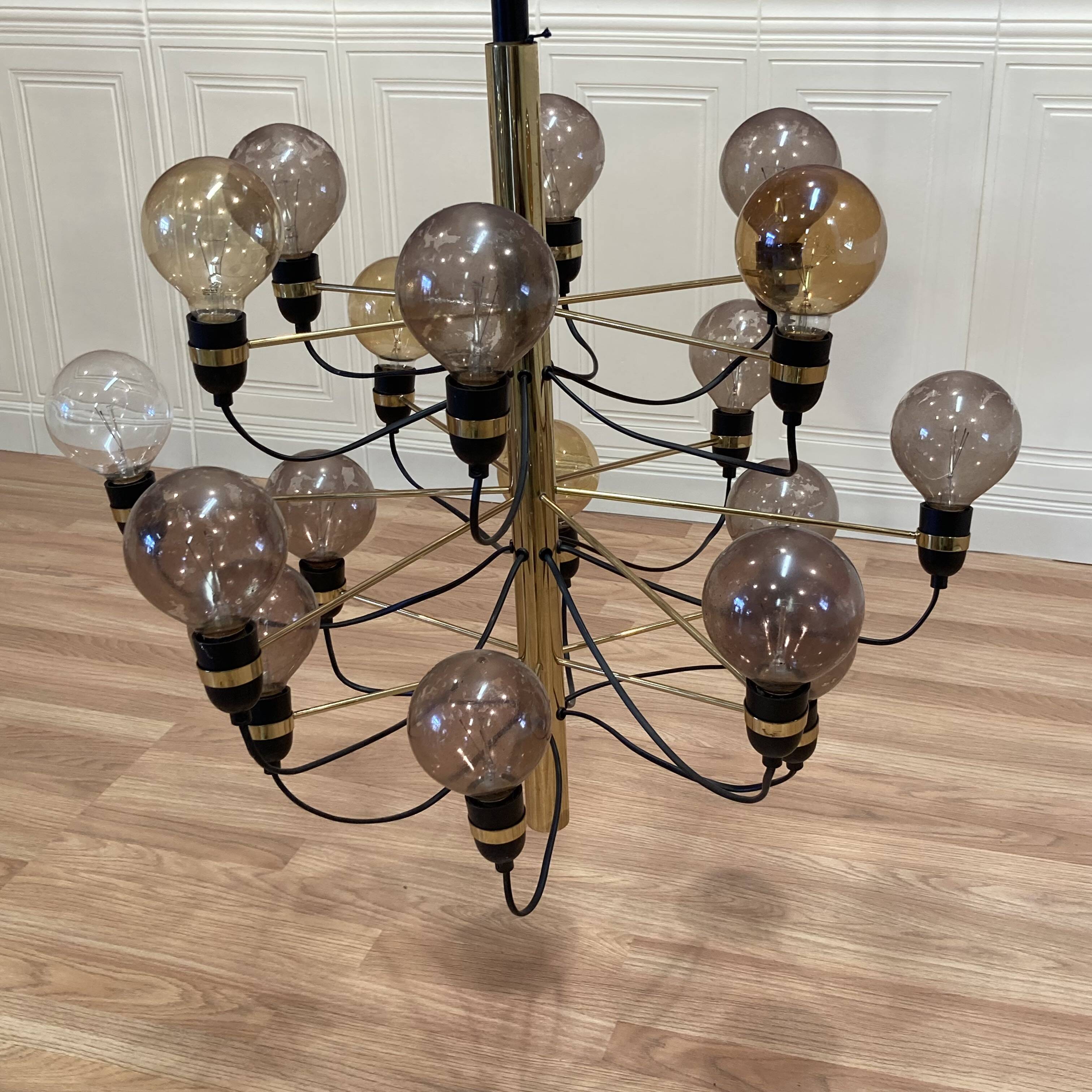 Large vintage metal design pendant light.
