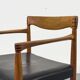 Teak and Leather Armchair by H. W. Klein for Bramin, 1960s