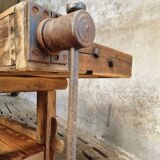 Antique workbench oak, beech side table