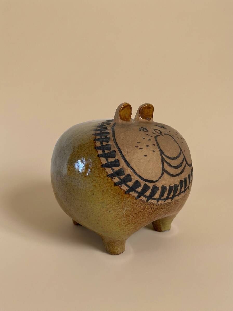 Ceramic Bulldog by Lisa Larson for Gustavsberg (Stora Zoo Series, 1959) -