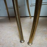 Italian Side Chairs in Golden Brass by Giuseppe Gaetano Descalzi for Chiavari, 1950, Set of 2