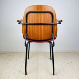 Mid-century red dining chair, Italy, 1960s
