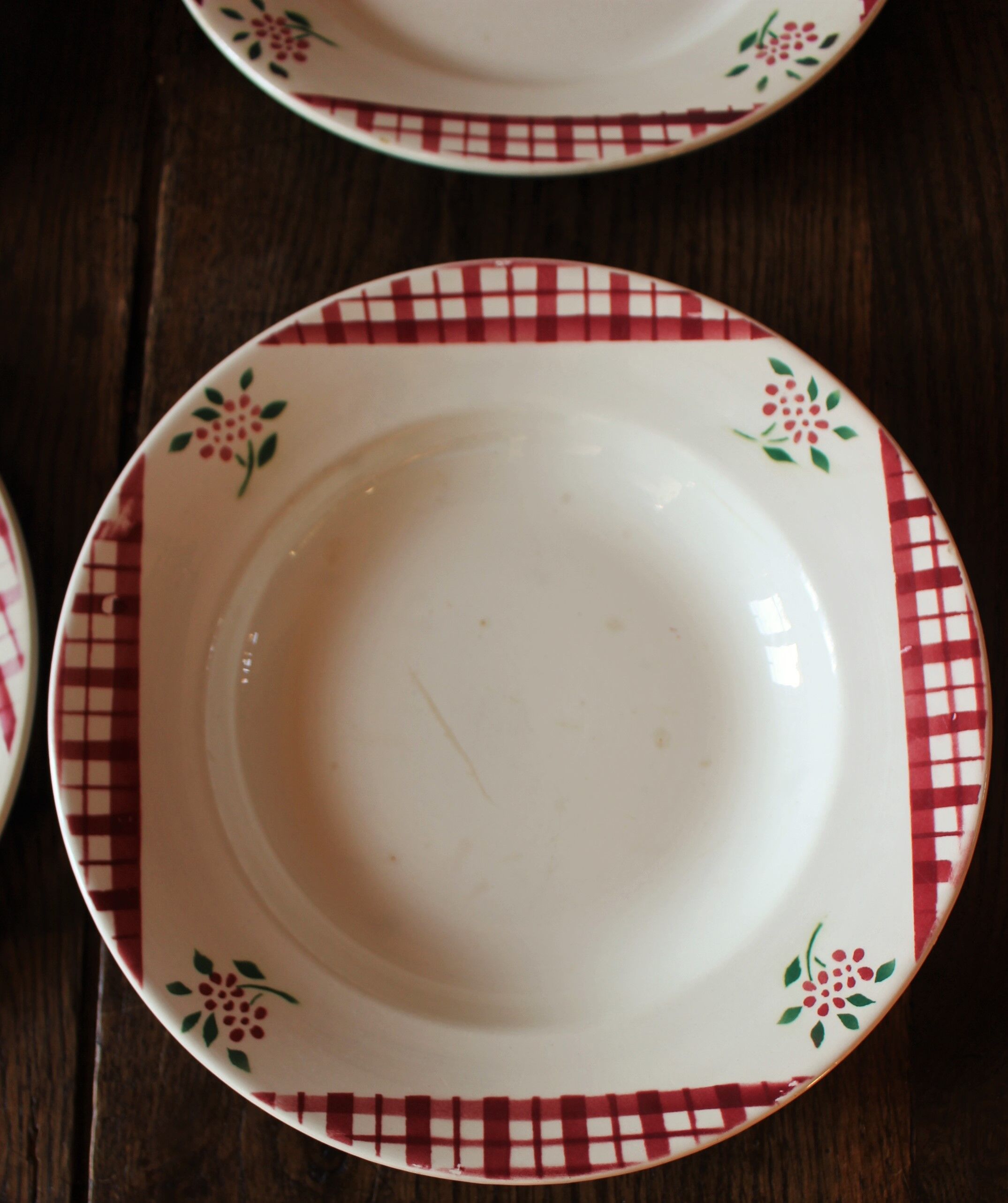 Lot 6 hollow plates Niger Digoin Sarreguemines