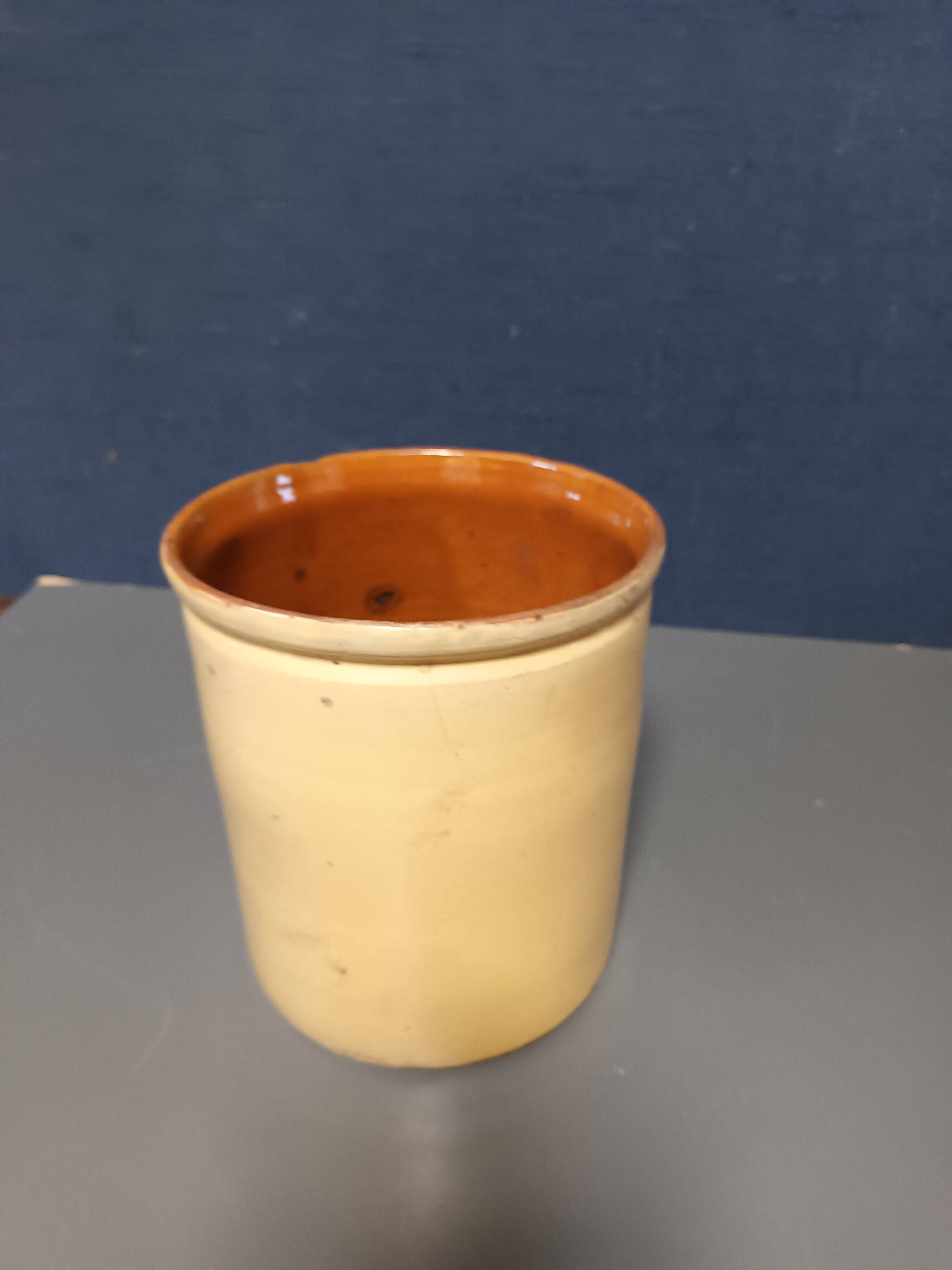 Varnished terracotta pot