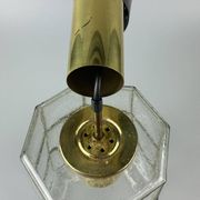 Suspension des années 60 70 Glashütte Limburg Allemagne verre et laiton Space Age