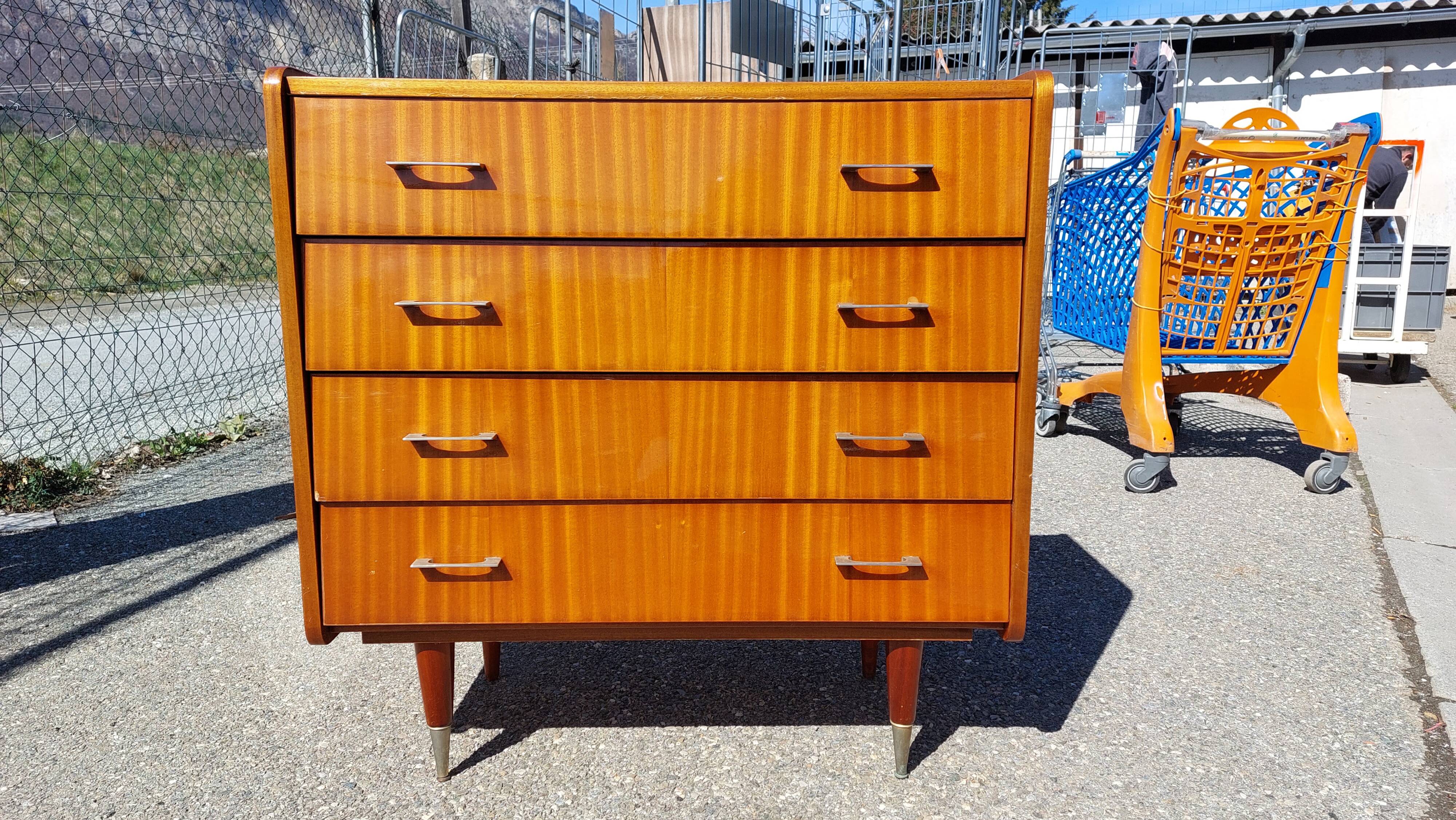 Vintage chest of drawers 60s 4 drawers