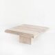 Large vintage travertine marble coffee table. Italy, 1980s