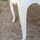Louis XV style table in cherry wood pickled top and patinated base in light beige