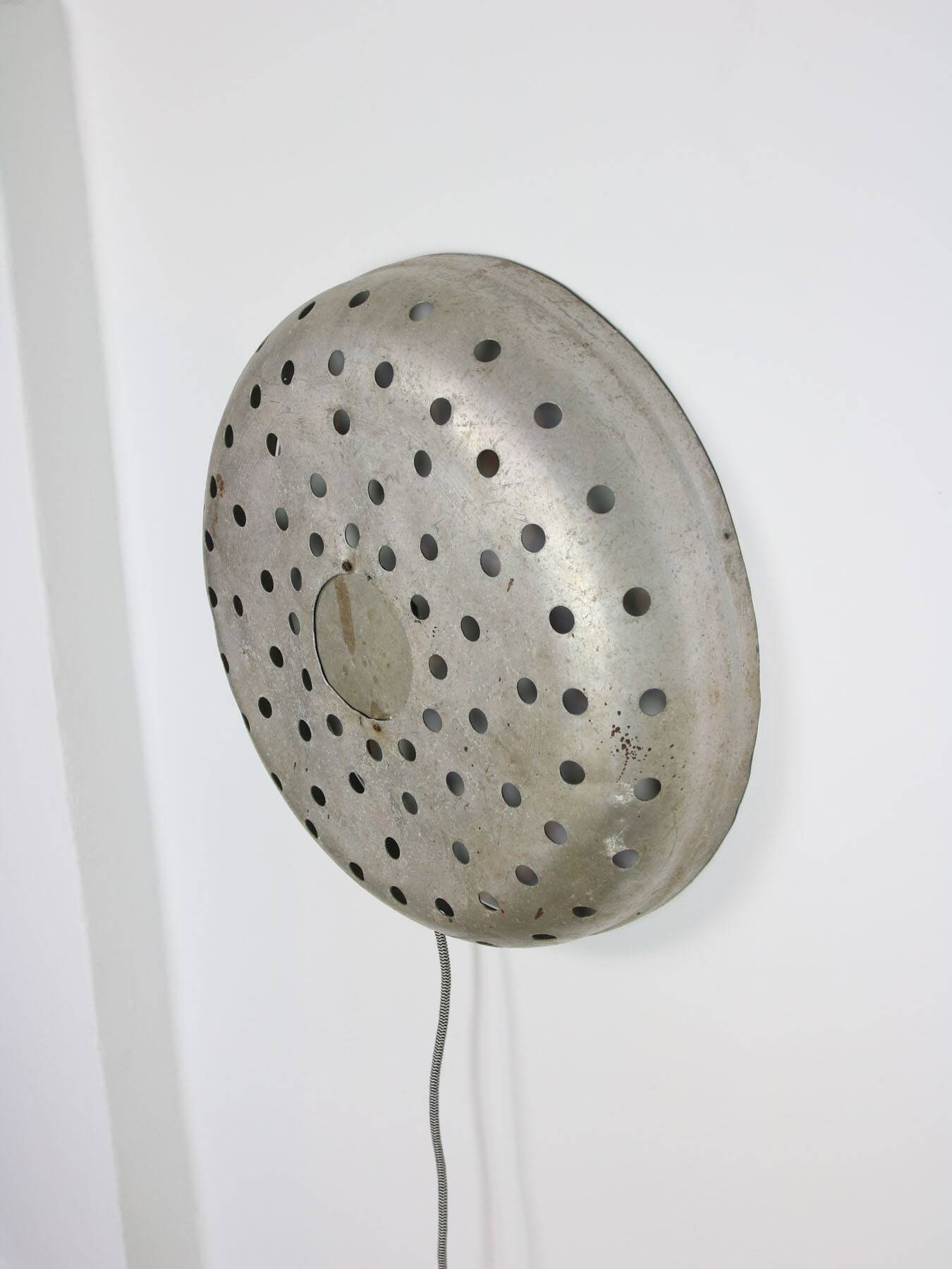 Mid-century Italian Perforated Metal Wall Lamp