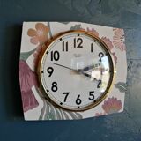 Vintage clock formica silent wall clock "BC Paris Quartz"